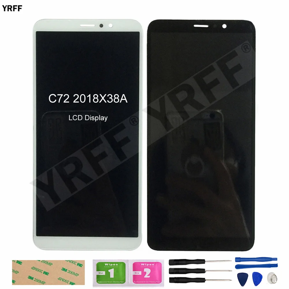 

With Frame LCD For Gome Fenmmy Note C72 2018X38A LCD Display Touch Screen Digitizer Front Glass Panel Sensor Repair Parts