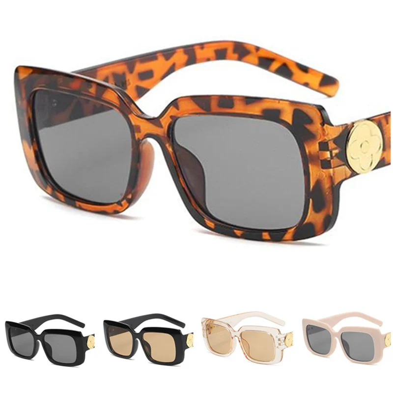 

Fashion Sunglasses Unisex Rectangle Sun Glasses Wintersweet Adumbral Anti-UV Spectacles Oversize Frame Eyeglasses Ornamenta A++