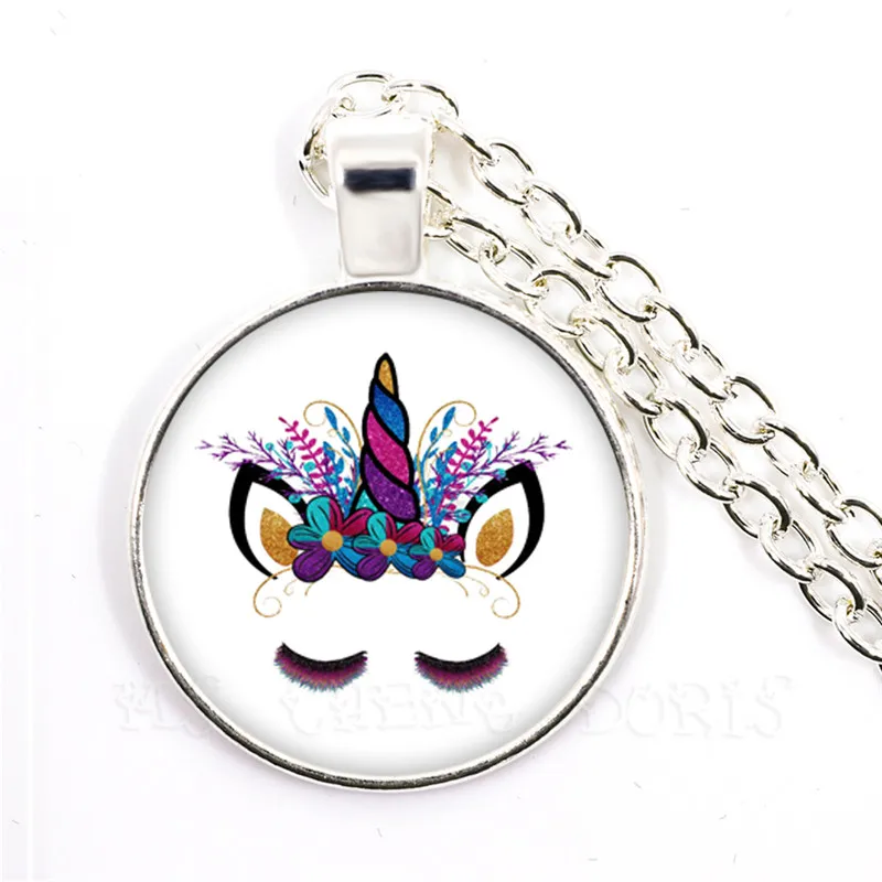 Лошадь Единорог 25 мм стеклянные браслеты с кабошонами цветок и единорог Подвески