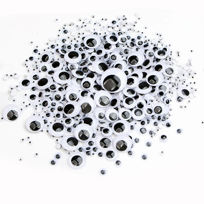 Self Adhesive Googly Wiggly Eyes 6/10/15/20/25/35mm Plastic Doll Eye for Toys Dolls DIY Accessory Eyeball Stickers Scrapbook | Дом и сад