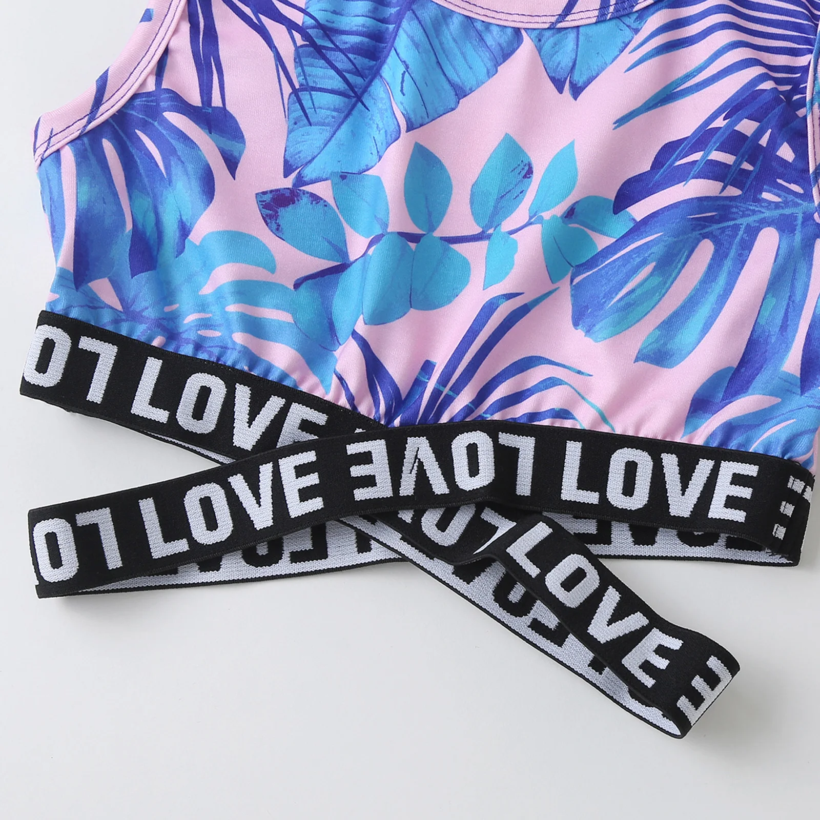 Модные детские комплекты для бега девочек из 2 предметов повседневный летний