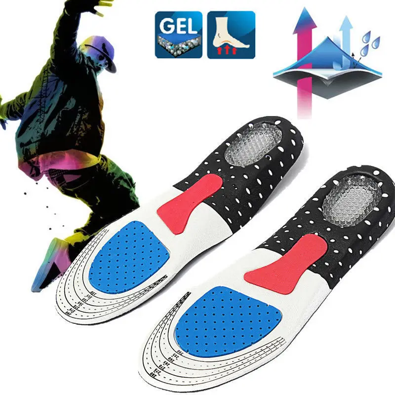 Фото Unisex Solid Sport shoes pad Brand New thickening shock absorption basketball football Sports Silicone Gel soft insole Обувь Unisex Solid Sport shoes pad Brand New thickening shock absorption basketball football Sports Silicone Gel soft insole Обувь
