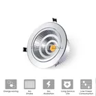 Вращающийся на 360 градусов светодиодный светильник с регулируемой яркостью, 5 Вт, 7 Вт, 10 Вт, 12 Вт, 15 Вт, Круглый Встраиваемый светодиодный светильник с драйвером переменного тока 85-265 в