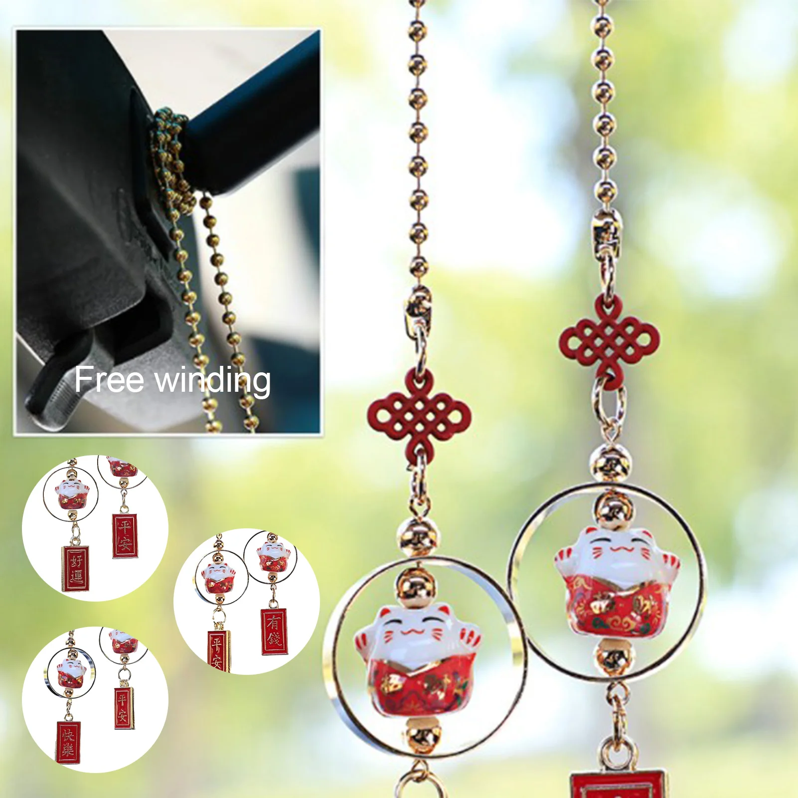 Керамическая искусственная Милая кошка на удачу китайский талисман фэн-шуй