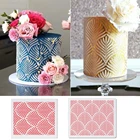 5 видов стилей трафарет для торта из пшеничного шипа, пластиковые трафареты для торта, шаблон для самостоятельного рисования, инструмент для украшения торта, формы для выпечки