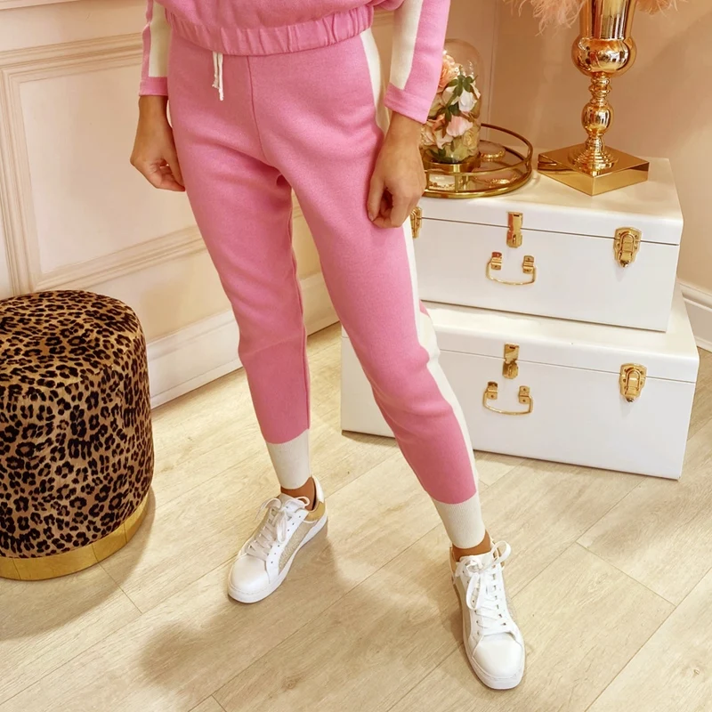 

Autumn Winter New Fashion Women Casual Loungewear Tracksuit Female Sweater Top + Pants Two Pieces Set