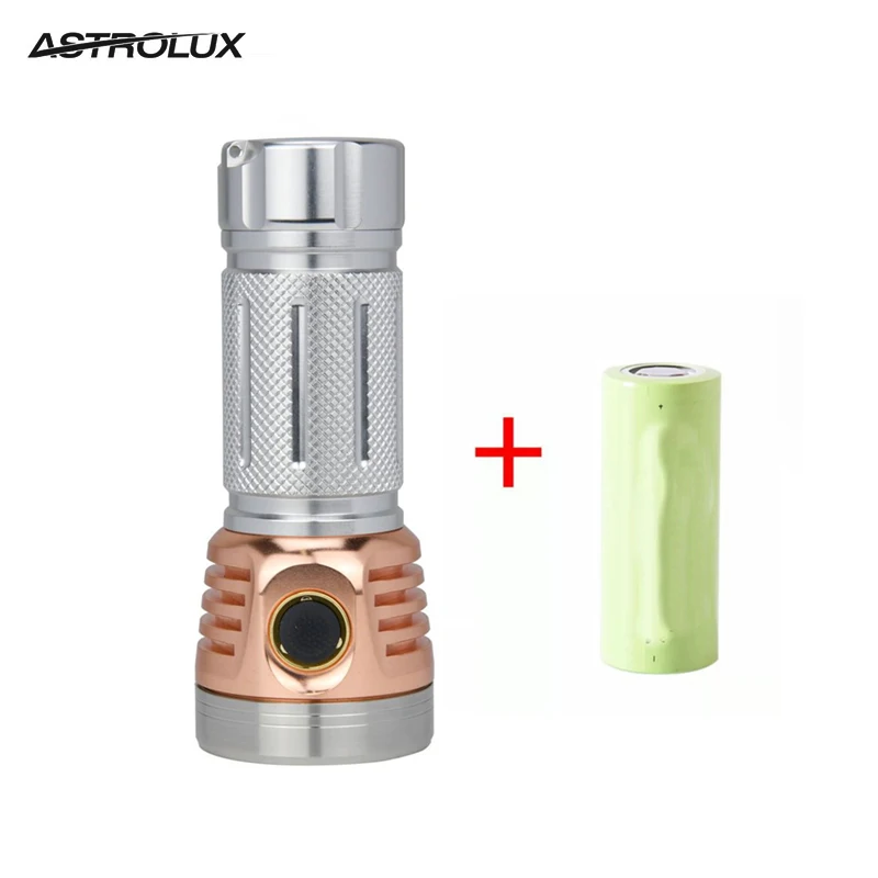 Фонарик Astrolux MF01 из меди и алюминия 7 * SST20 5500lm EDC + 26650 5000 мАч 3C питание от