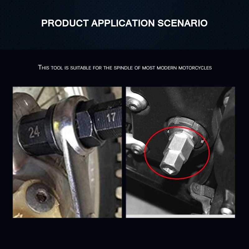 1 шт. Передняя Задняя ось колеса мотоцикла с шестигранной головкой 17 19 22 24 мм