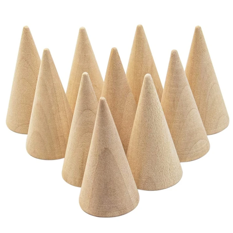 

Демонстрация ювелирных изделий, демонстрация колец, необработанная маленькая сужающаяся деревянная витрина для колец и браслетов, стеллаж...