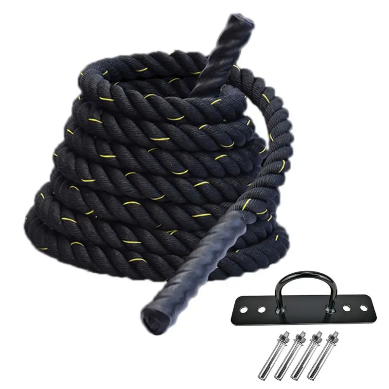 

Heavy Battle Rope with Upgraded Polyester Cover,A nchor Strap Kit Included 87HF