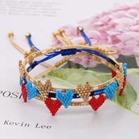 yd miyuki rice beads hand woven love beaded valentines day gift simple bohemian couple bracelet womens cuff bracelet