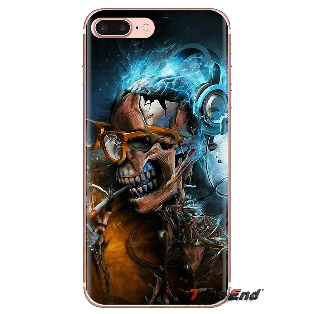 Чехол из ТПУ для курения с черепом huawei G7 G8 P7 P8 P9 P10 P20 P30 Lite Mini Pro P Smart Plus 2017 2018 2019 |