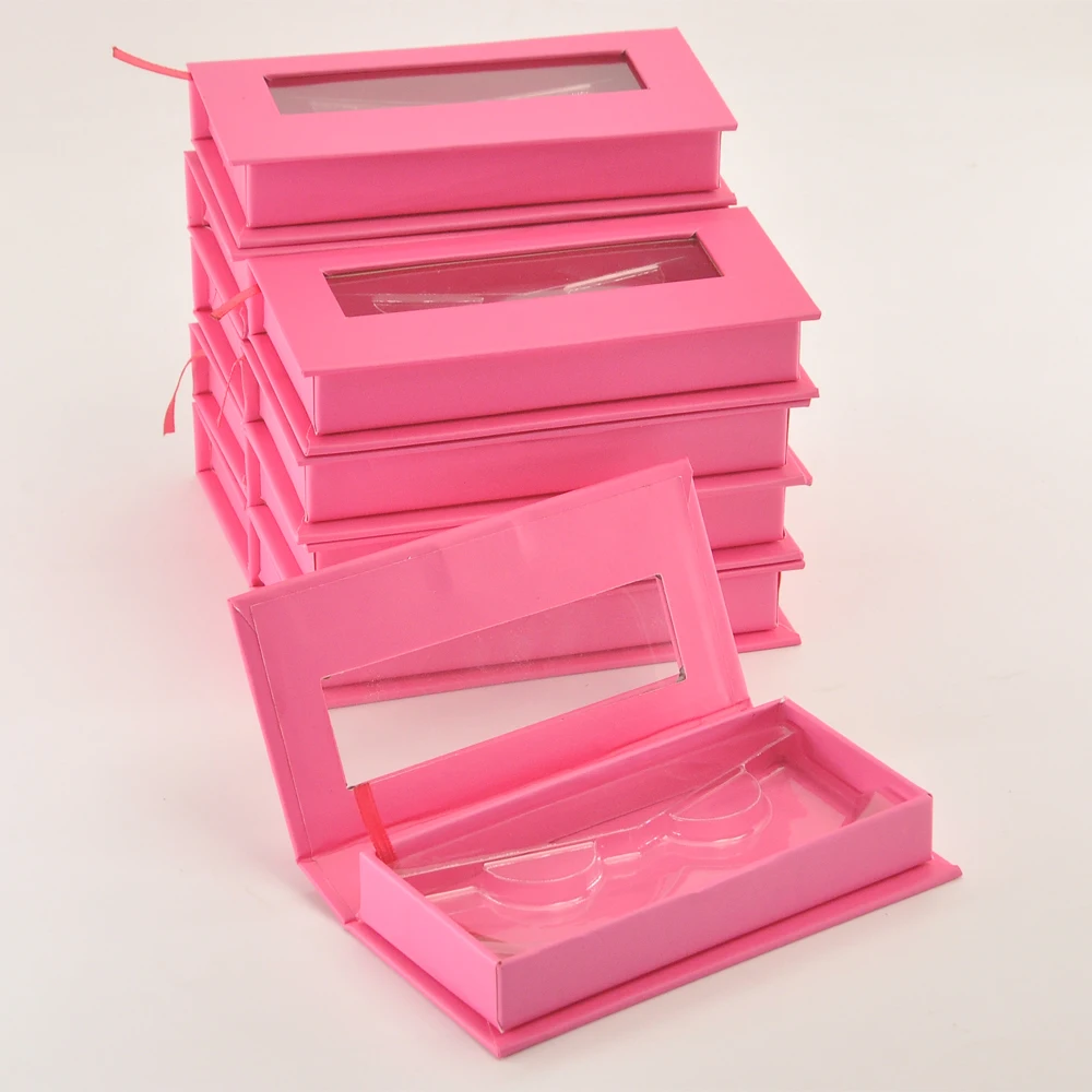 

Wholesale eyelash packaging box lash boxes package custom magnetic rose red 25mm mink lashes makeup case vendors fast shipping