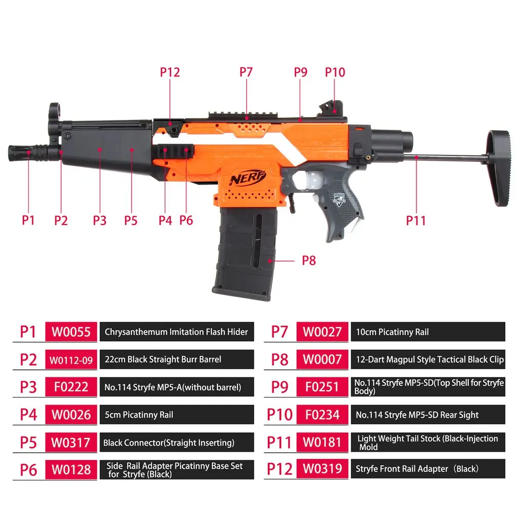 Работник STF-W006-01 MP5-A Стиль мод Наборы комплект с черной адаптера переменного тока