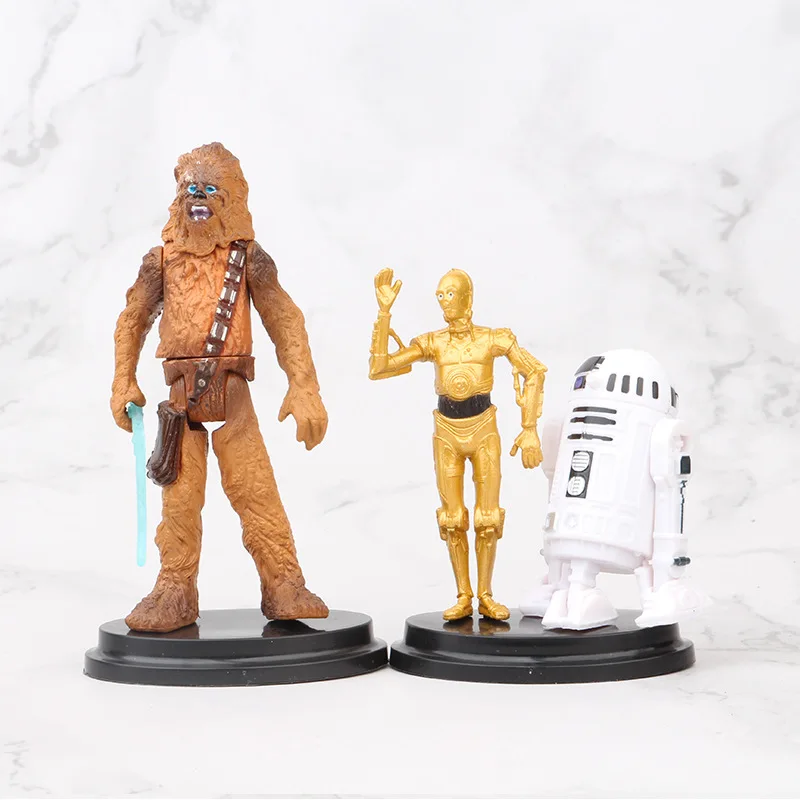8 шт./компл. Звездные войны 10 см йода белые солдаты R2 D2 Дарт Моул C 3PO Аниме фигурки