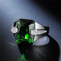 new trendy bohemian crystal inlaid ring mens ring fashion metal austrian rhinestone inlaid ring accessories party jewelry