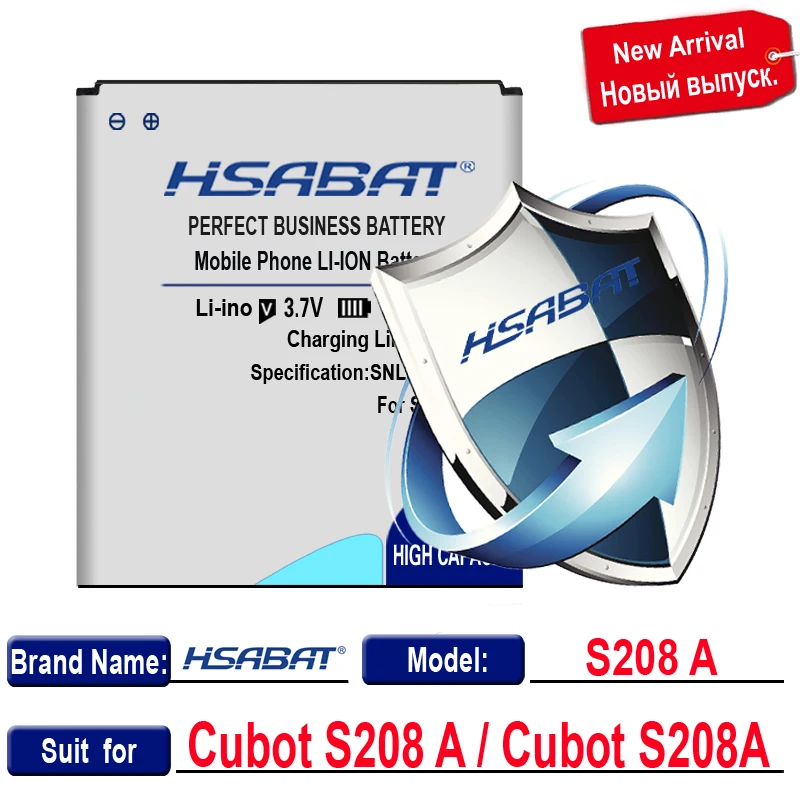 for Cubot S208A Аккумулятор HSABAT 6500 мАч для CUBOT MANITO/X6/NOTE S/Note Plus/Rainbow/P9/MAGIC/X15/R11/X18/H3/Dinosaur/MAX/S208 A S208A - Цвет: for Cubot S208A