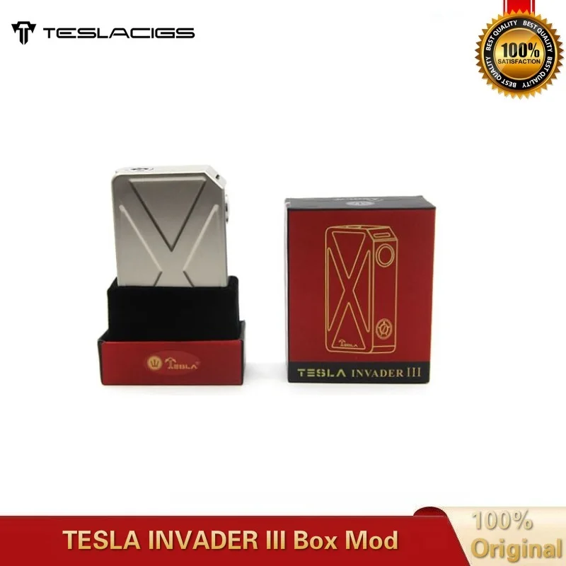 Электронная сигарета 100% оригинал Tesla Invader 3 коробка мод 240 Вт Питание от двух