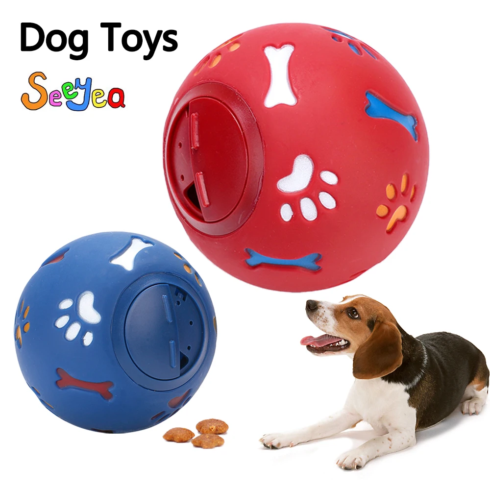 

Игрушка для собак, мяч для еды, следы на косточках, веселая Интерактивная жевательная игрушка для собак, головоломка-мяч для утечки еды, товары для щенков и котят