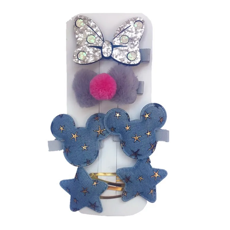 6 шт./лот заколки для волос с ушками Микки Мауса девочек подарок на день рождения