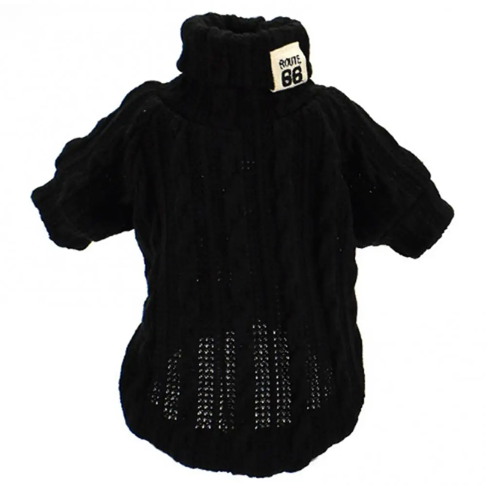 Осенняя акриловая однотонная водолазка для домашних животных вязаный мягкий и