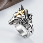 Кольцо для самообороны, из нержавеющей стали, в стиле ретро, для мужчин и женщин, для защиты сустава волка