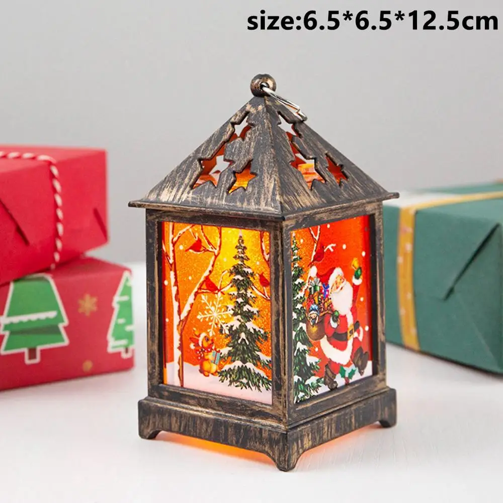 Xmas Light 3 Taoup Счастливого Рождества светодиодный свет Подвески Висячие украшения Рождественская Украшение стола для дома Рождественские Санта Клаус огни снеговик - Цвет: Xmas Light 3