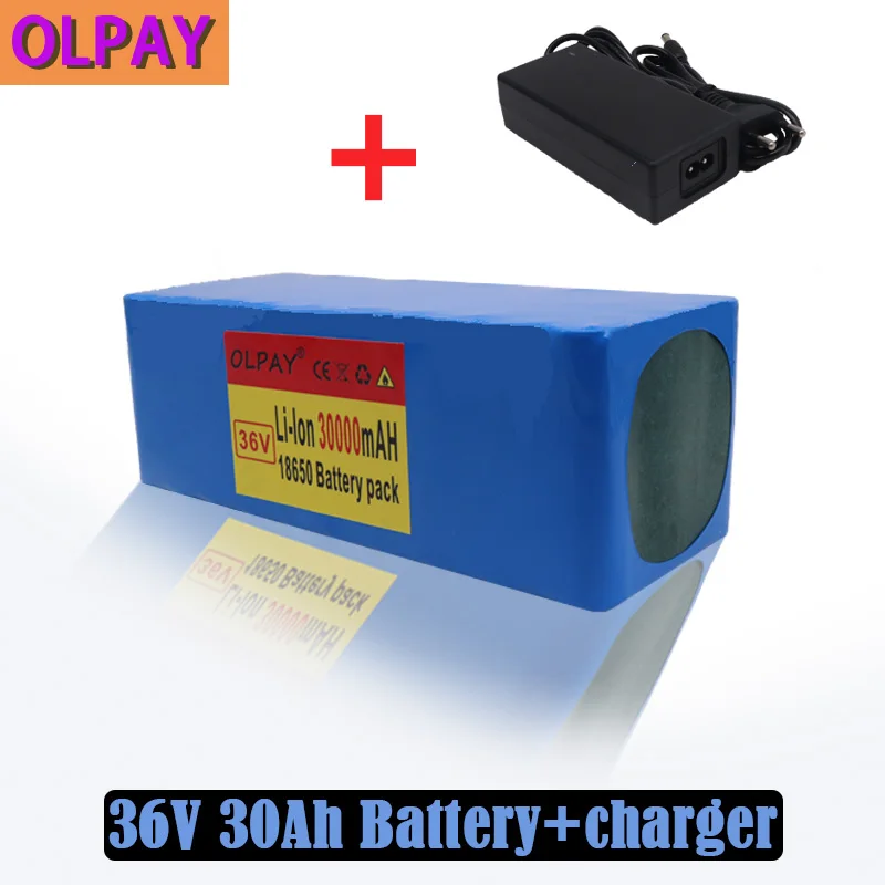 

10S4P 36V battery 30Ah battery pack 1000W high power battery 42V 30000mAh 36v electric bike battery BMS with +42v charger