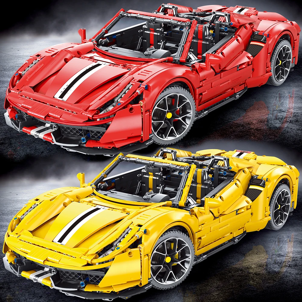 Креативный эксперт 1:8 Супер гоночный автомобиль 488 RSR статическая версия Moc кирпич