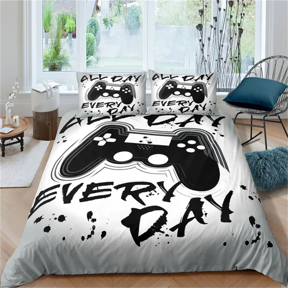 

Bedding Set Game Gamepad Printed Comforter Cover Duvet Cover For Home Room Decoration Twin Full Queen King Double Single Size