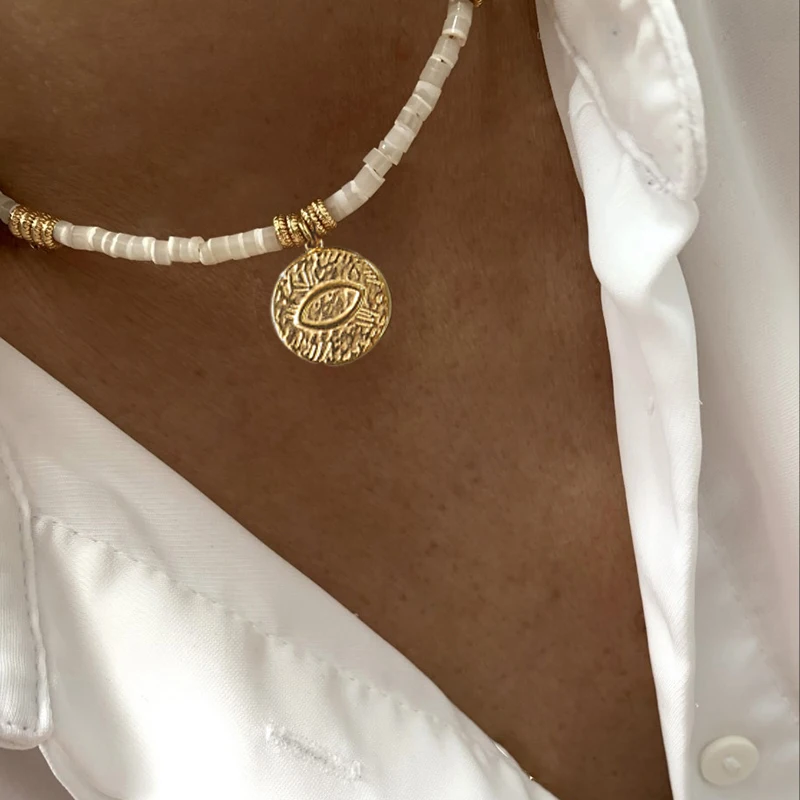 Богемные ювелирные изделия ручной работы ожерелье-чокер из натурального камня и