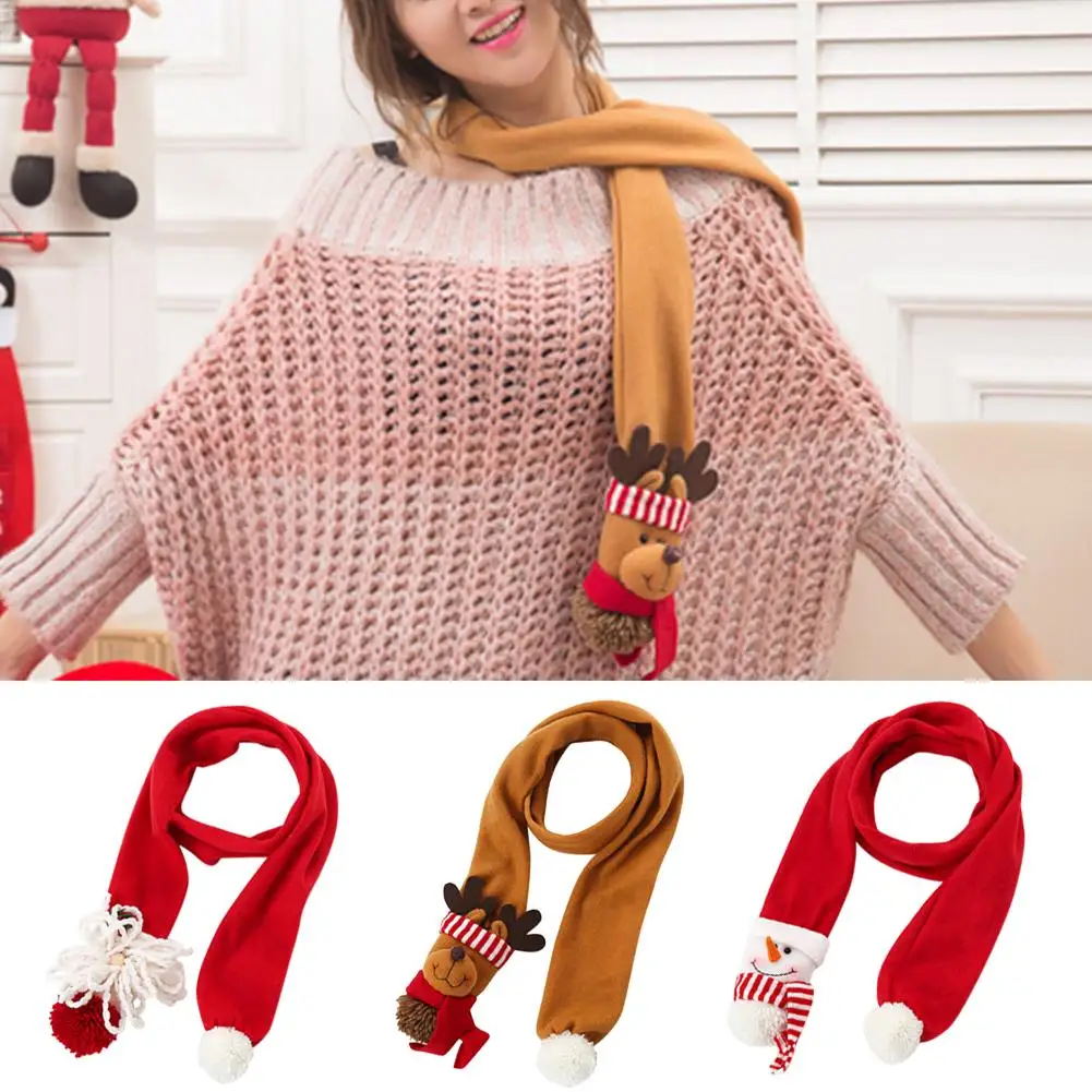 Рождественский шарф Снеговик Санта Клаус игрушечный олень для малышей мягкое