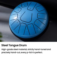 6 inch 11 tone steel tongue drum hand pan drums with drumsticks percussion musical instruments