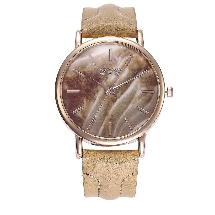 

New fashion belt watch fashion marble pattern dial casual quartz watch