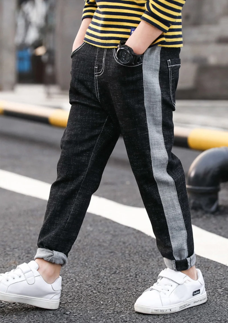 DIIMUU/узкие прямые джинсы для маленьких детей длинные джинсовые штаны мальчиков