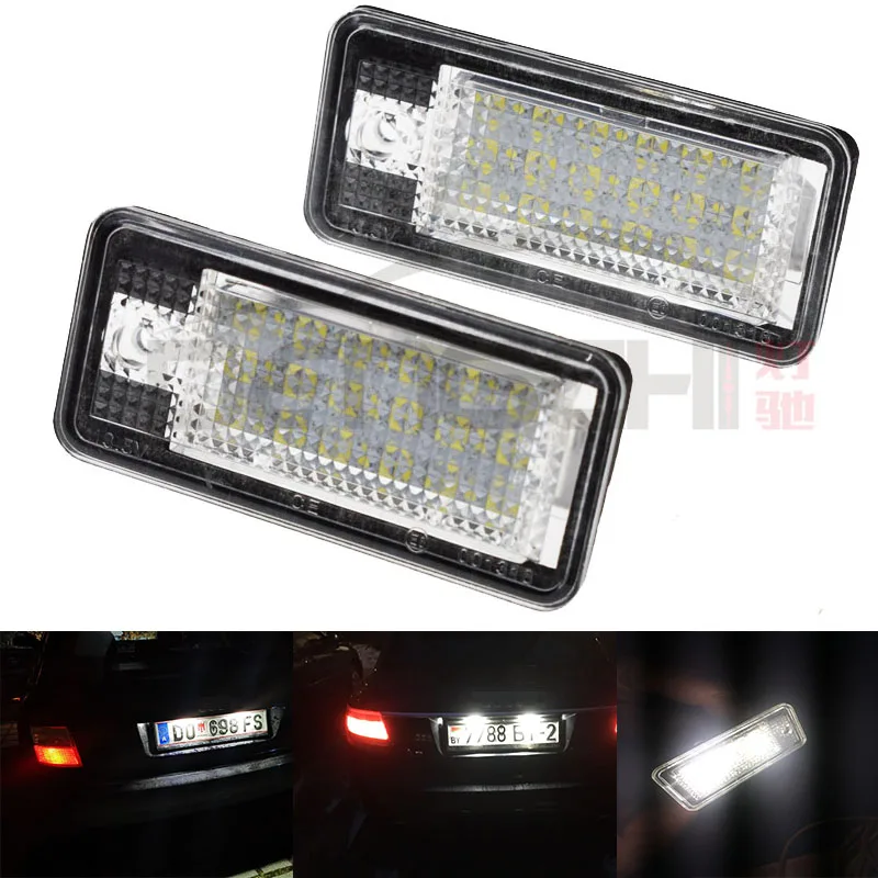 Светодиодсветильник лампа Canbus для номерного знака Audi A3 A4 S4 RS4 B6 B7 A6 RS6 S6 C6 A5 S5 2D Cabrio Q7