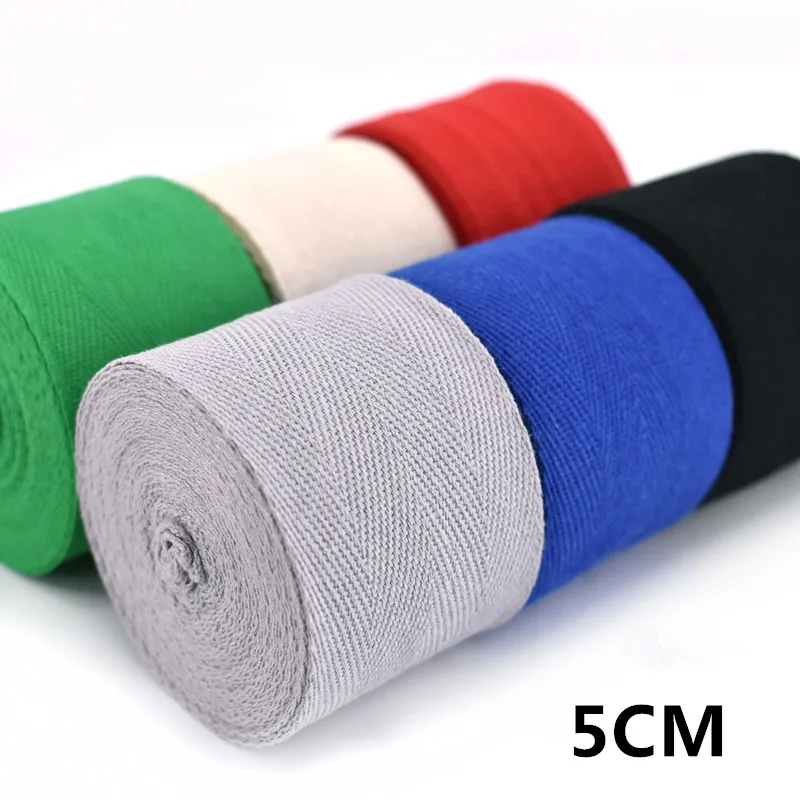 50mm x5meter Cotton herringbone webbing cotton gauze leggings bandages piping cotton with cushions mats side edging