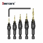 Набор сверл для электрической отвертки по дереву, 6,35 мм, с шестигранным хвостовиком 5-14 мм, столярные инструменты, набор резаков по дереву