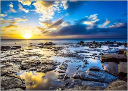 

Beautiful Beach Sea Sunset Landscape Art Film Print Silk Poster Home Wall Decor 24x36inch