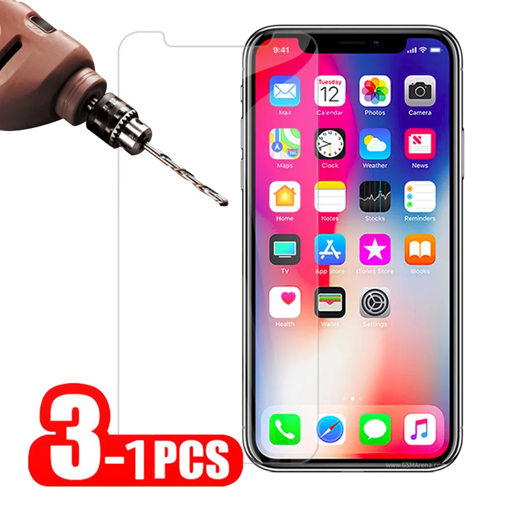 

1-3 шт. Защитное стекло для iPhone X XS XR стекло Защита для экрана на iPhone XS Max Премиум защитное стекло