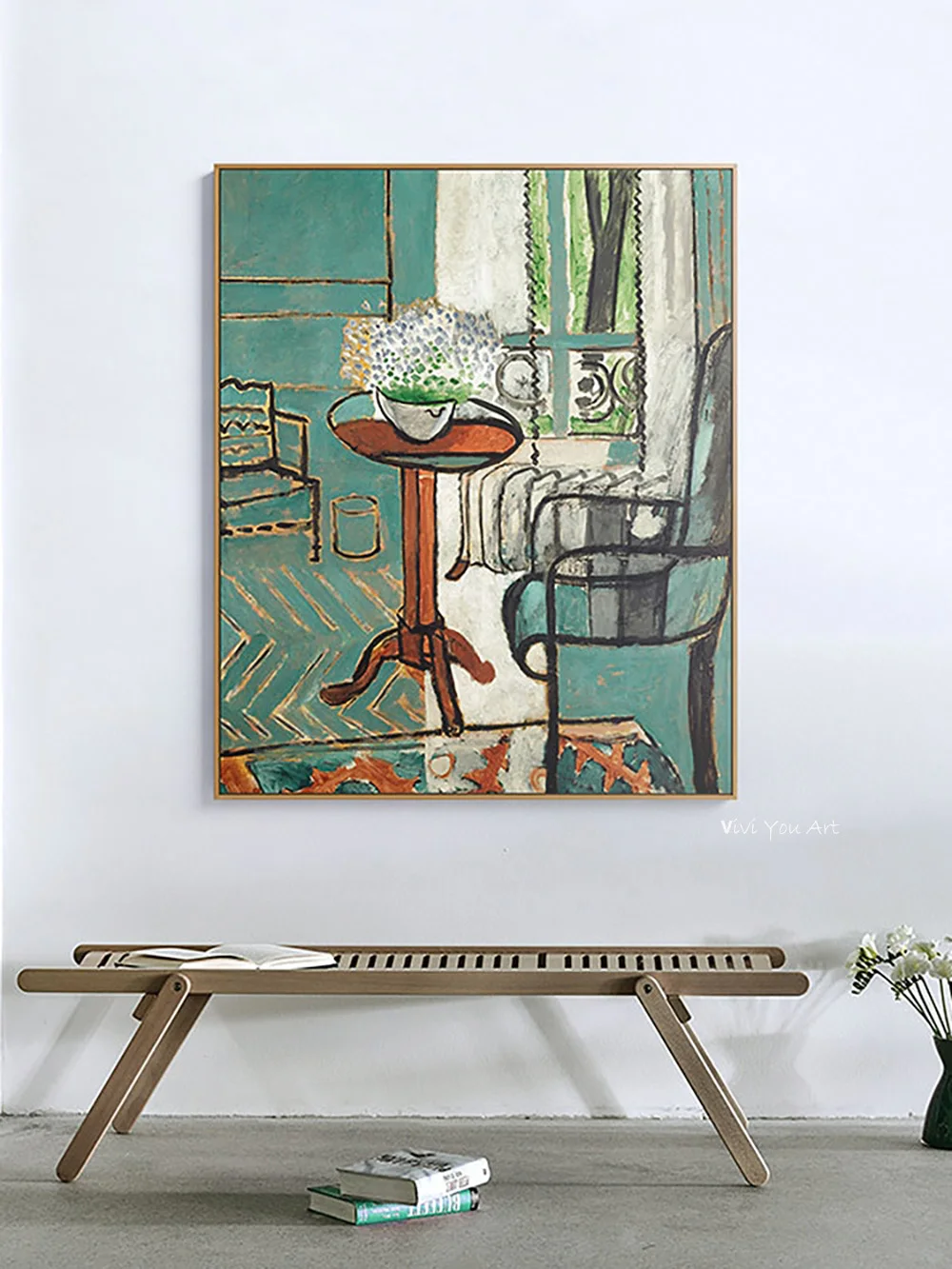 

Современная Абстрактная фигурка, Геометрическая Картина на холсте, Современный художественный плакат, Настенная картина ручной работы для...