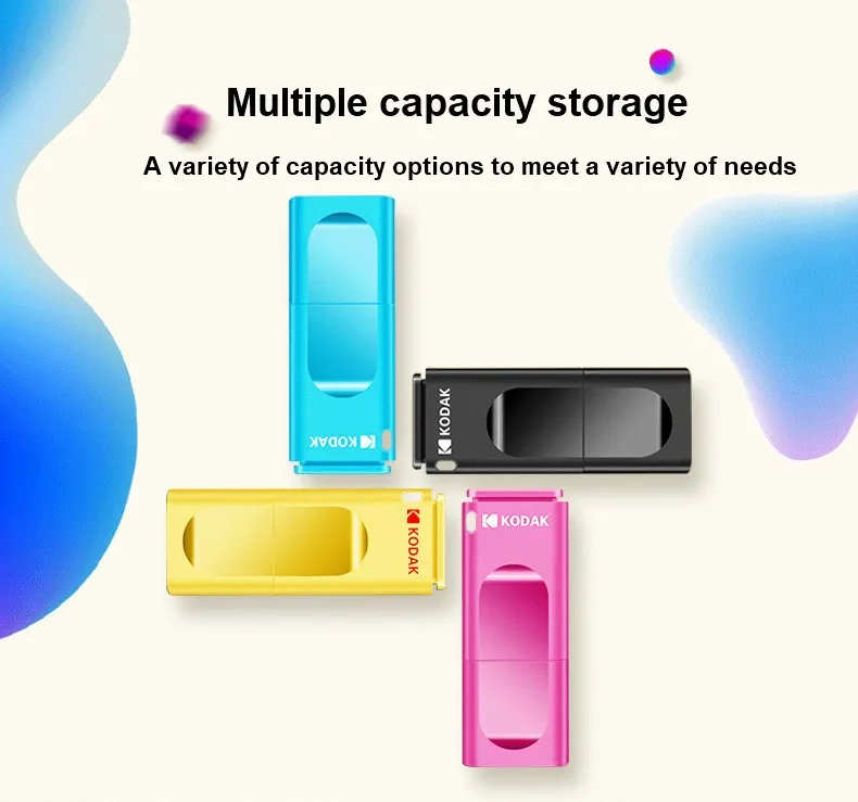 Kodak K232 USB 2,0 Мини Портативный U диск 16 Гб оперативной памяти, 32 Гб встроенной памяти, 64 ГБ USB флеш-накопитель Флешка красочные противоударный автомобиль U диск USB Стик