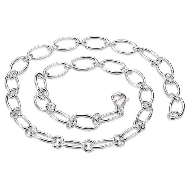 

New Necklace Cadena Circular Necklace Short Chain For Woman Charm Jewelry 18"