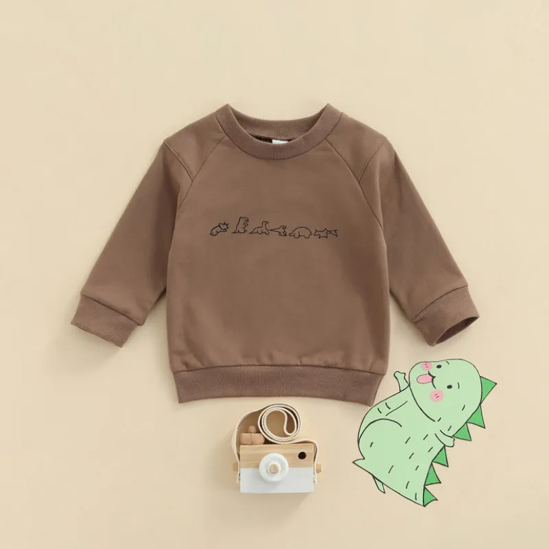 Свитшот Повседневный с длинным рукавом и круглым вырезом для маленьких