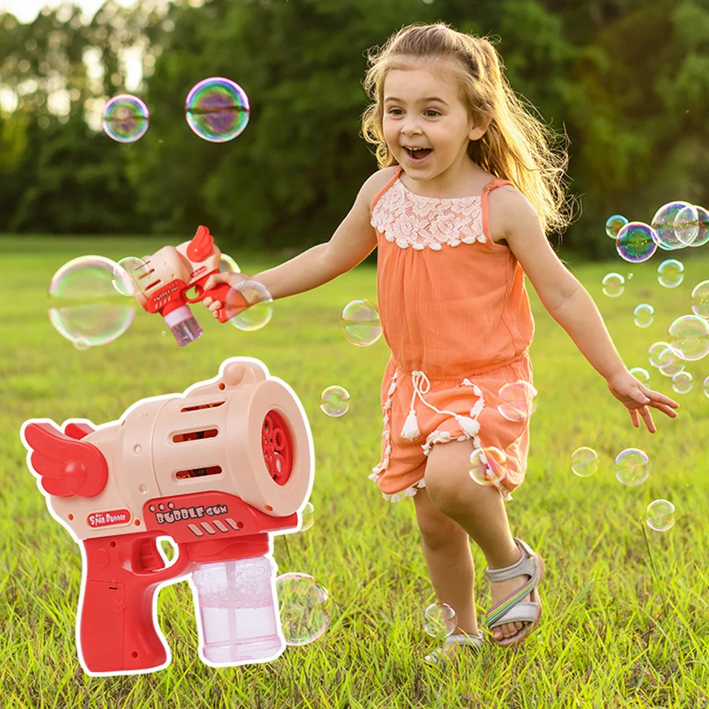 

Электрическая мультяшная пузырьковая машина, устройство для создания пузырьков светильник, автоматический пистолет в форме непрерывного ...