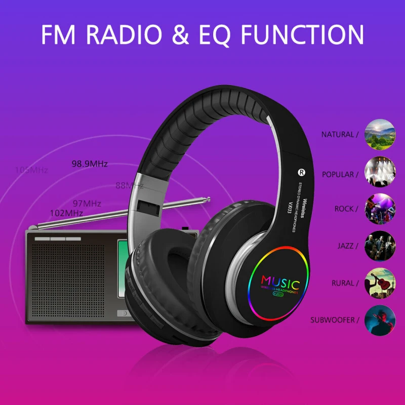VJ033 многофункциональная Улучшенная Bluetooth 5 0 гарнитура наушники стерео