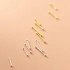 Серьги-гвоздики Женские Геометрические из серебра 925 пробы