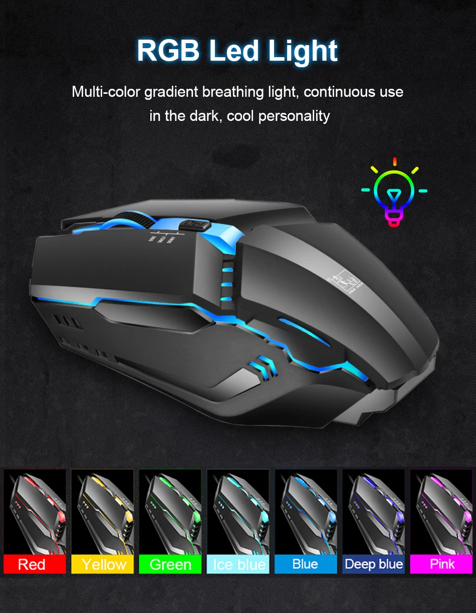 Проводная компьютерная мышь 1600 dpi, проводная USB мышь, RGB подсветка, светодиодный мышь s, эргономичная мышь для Windows, Xiaomi, huawei, ПК, ноутбука