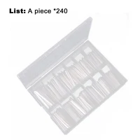 240pcsbox french styles flat head ultra long coffin half cover extra tips beauty nail supplies for professionals
