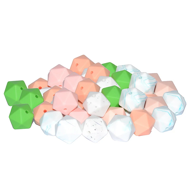 

10 шт., шестигранные бусины для пустышек, 14 мм